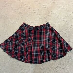 Torrid Red and Blue Plaid Mini Skirt